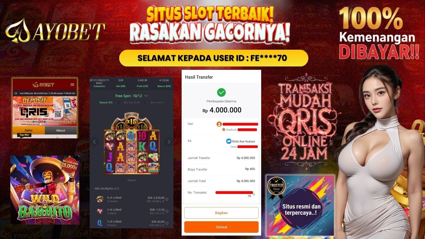 AYOBET JACKPOT SLOT WILD BANDITO